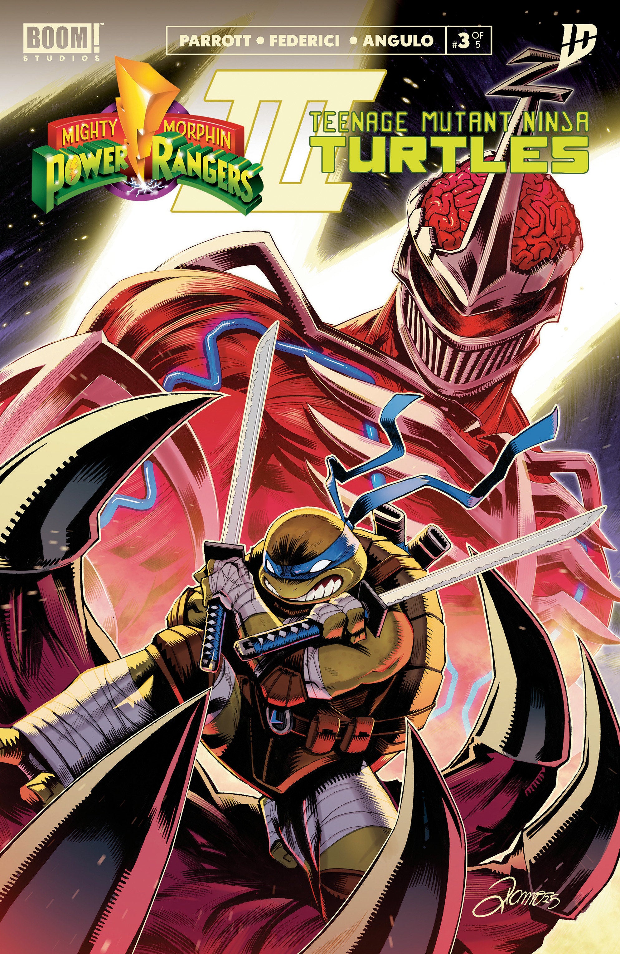 Mighty Morphin Power Rangers/Teenage Mutant Ninja Turtles III #3 A Main (Dressed, Zonno) | Odin's Place