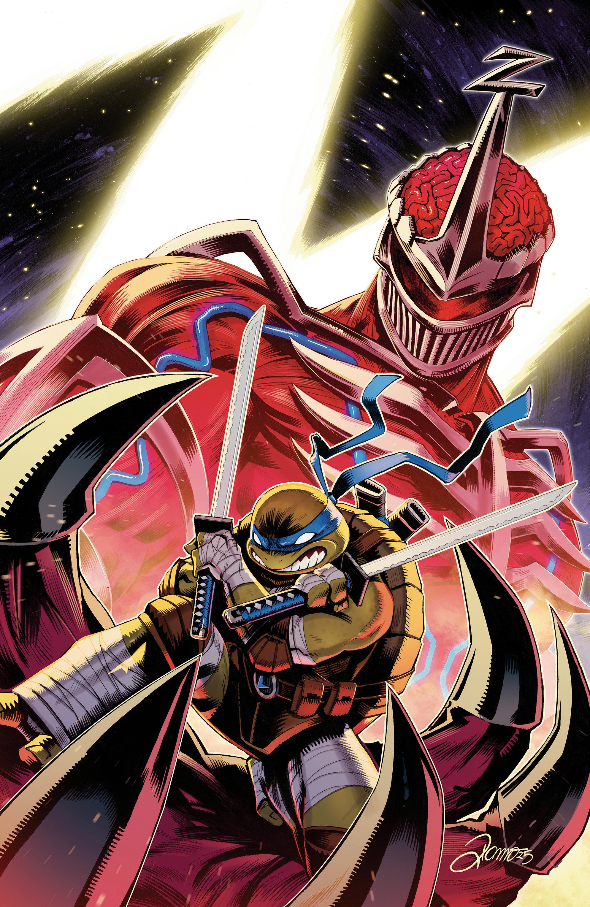 Mighty Morphin Power Rangers/Teenage Mutant Ninja Turtles III #3 D Variant (Full Art, Foil, Zonno) | Odin's Place