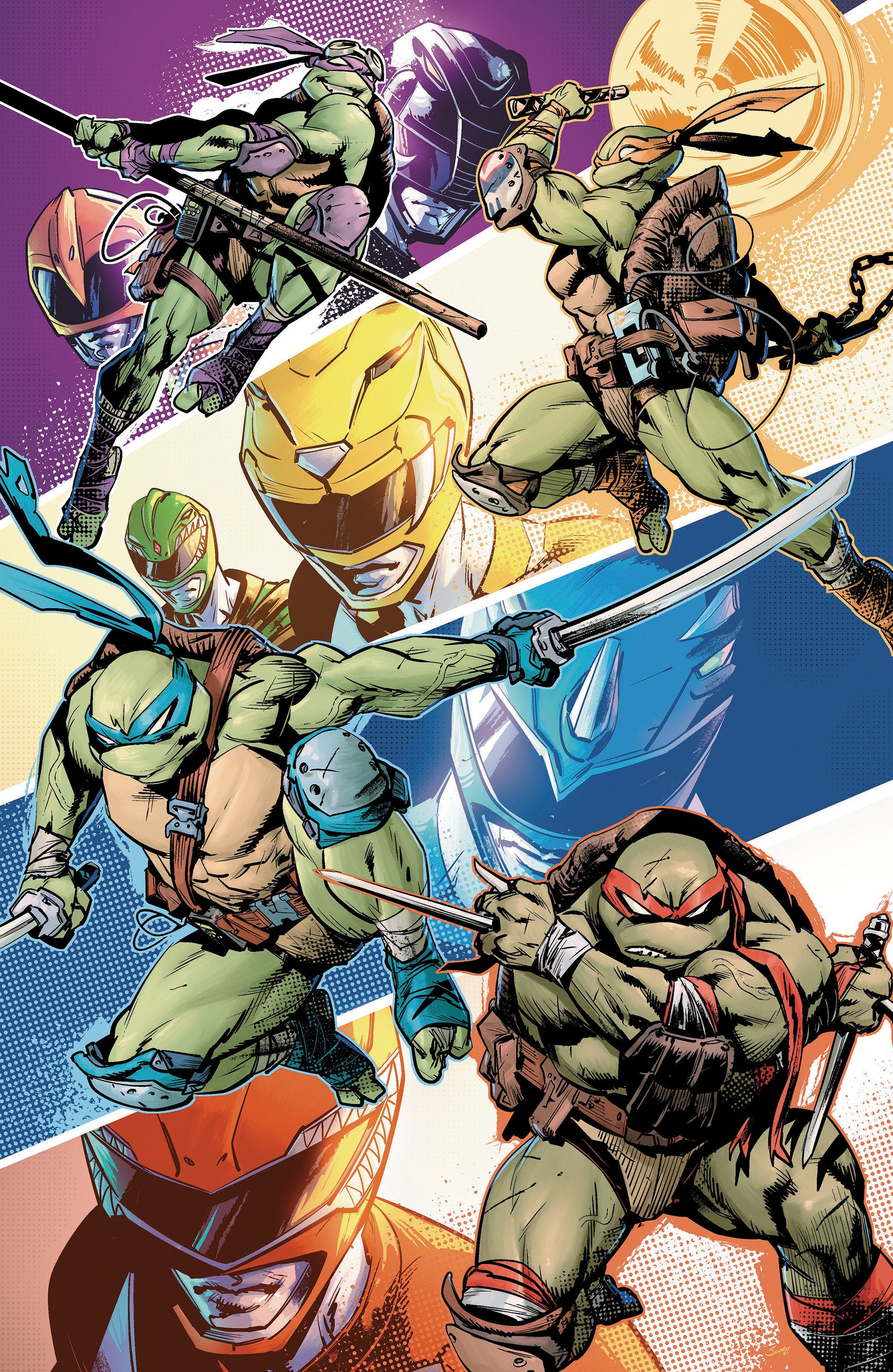 Mighty Morphin Power Rangers/Teenage Mutant Ninja Turtles III #4 L 1:5 Variant Edition (Full Art, Cardstock, Ossio) | Odin's Place