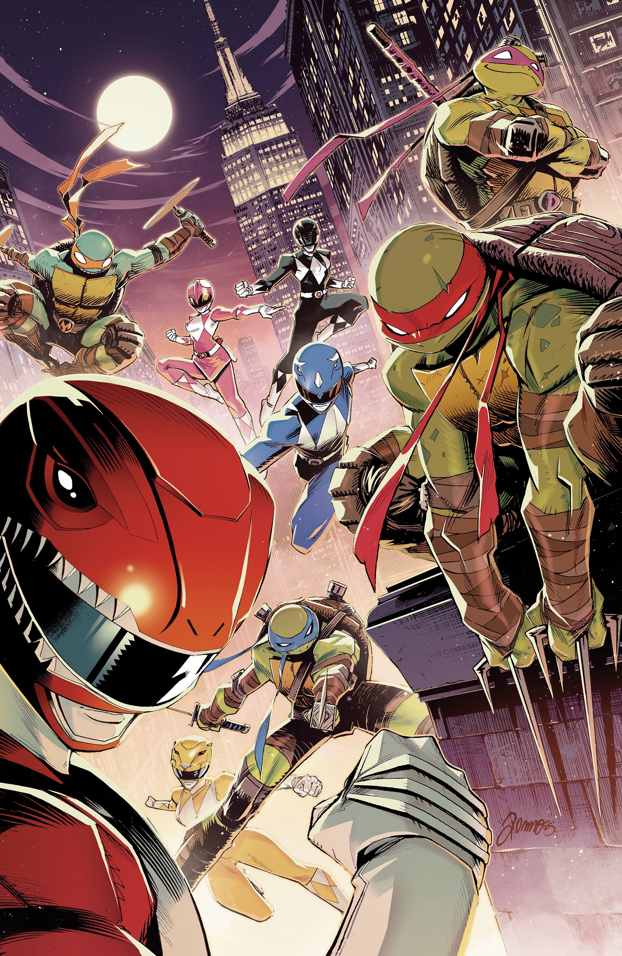 Mighty Morphin Power Rangers/Teenage Mutant Ninja Turtles III #5 C Foil Variant (Full Art, Foil, Zonno) | Odin's Place