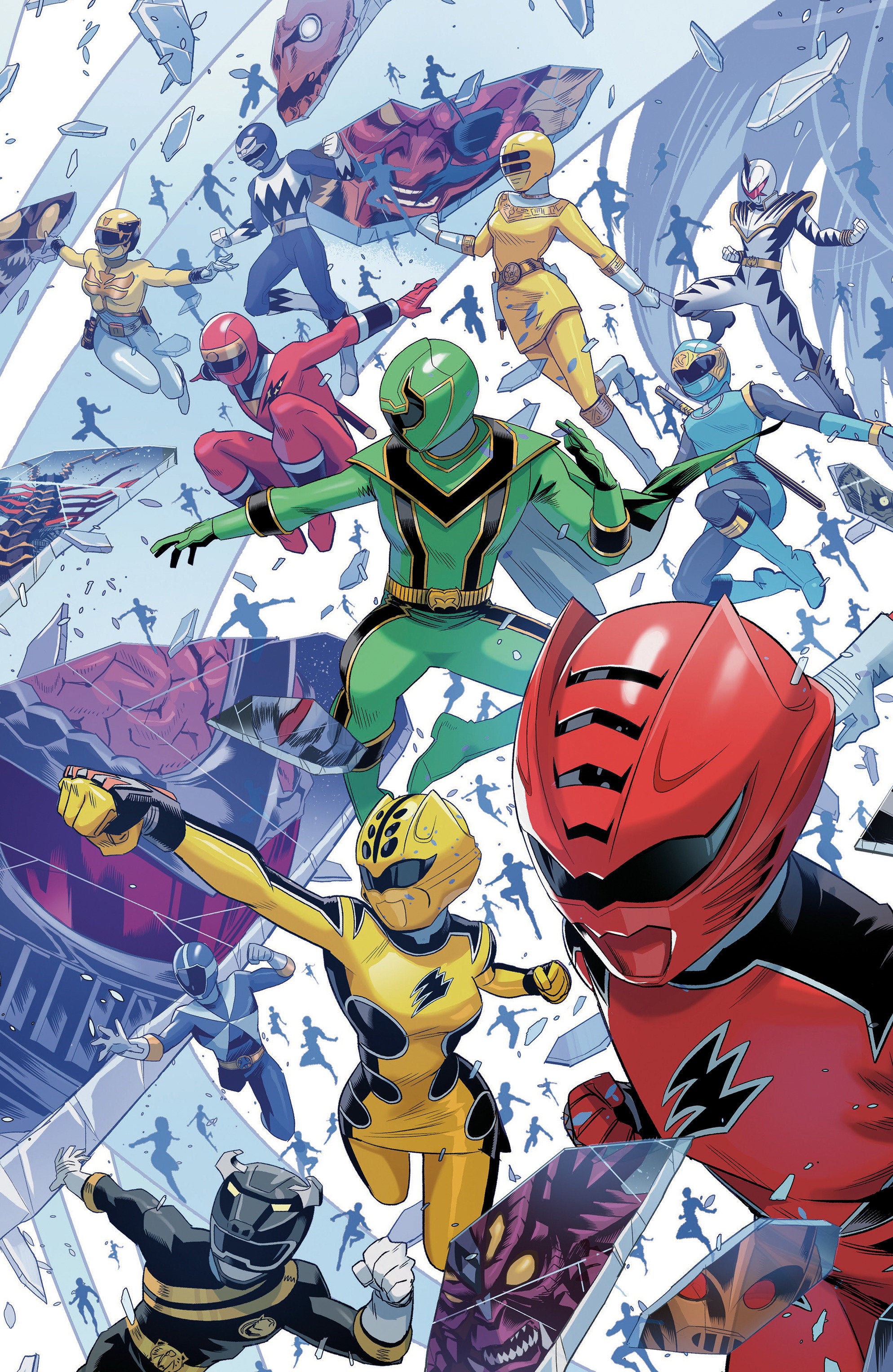 Power Rangers Unlimited #1 C Every Ranger Ever Cardstock Connecting Variant (Full Art, Zonno) | Odin's Place