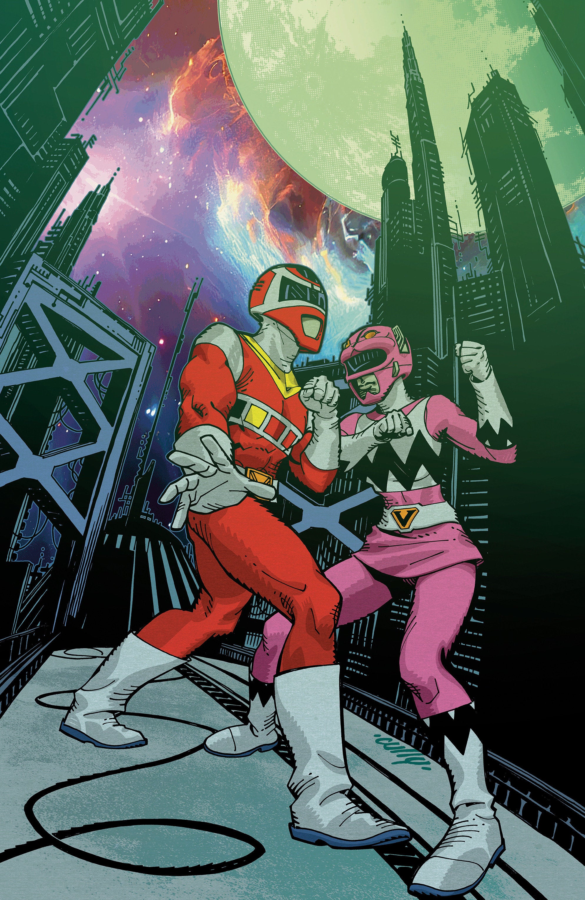 Power Rangers Unlimited #2 Cover E 1:10 Cully Hamner Foil Virgin Variant | Odin's Place