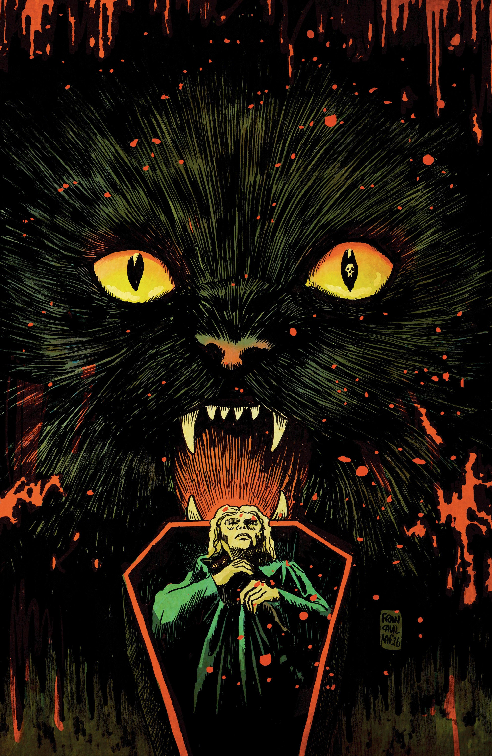 Stuff Of Nightmares: The Cat In The Coffin #1 D Glow In The Dark Variant (Full Art, Francavilla) | Odin's Place