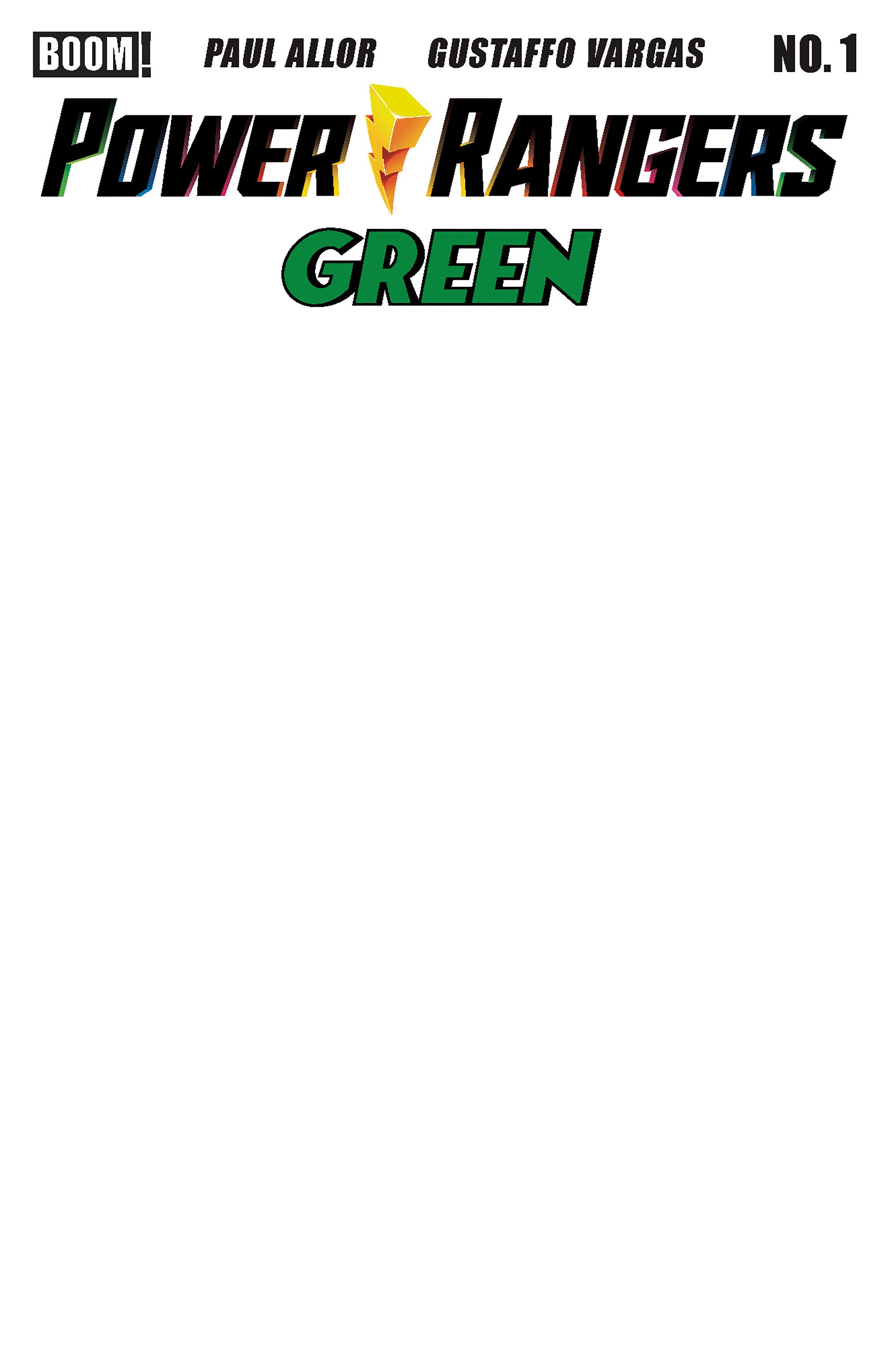 Power Rangers Green #1 D Blank Sketch Variant | Odin's Place