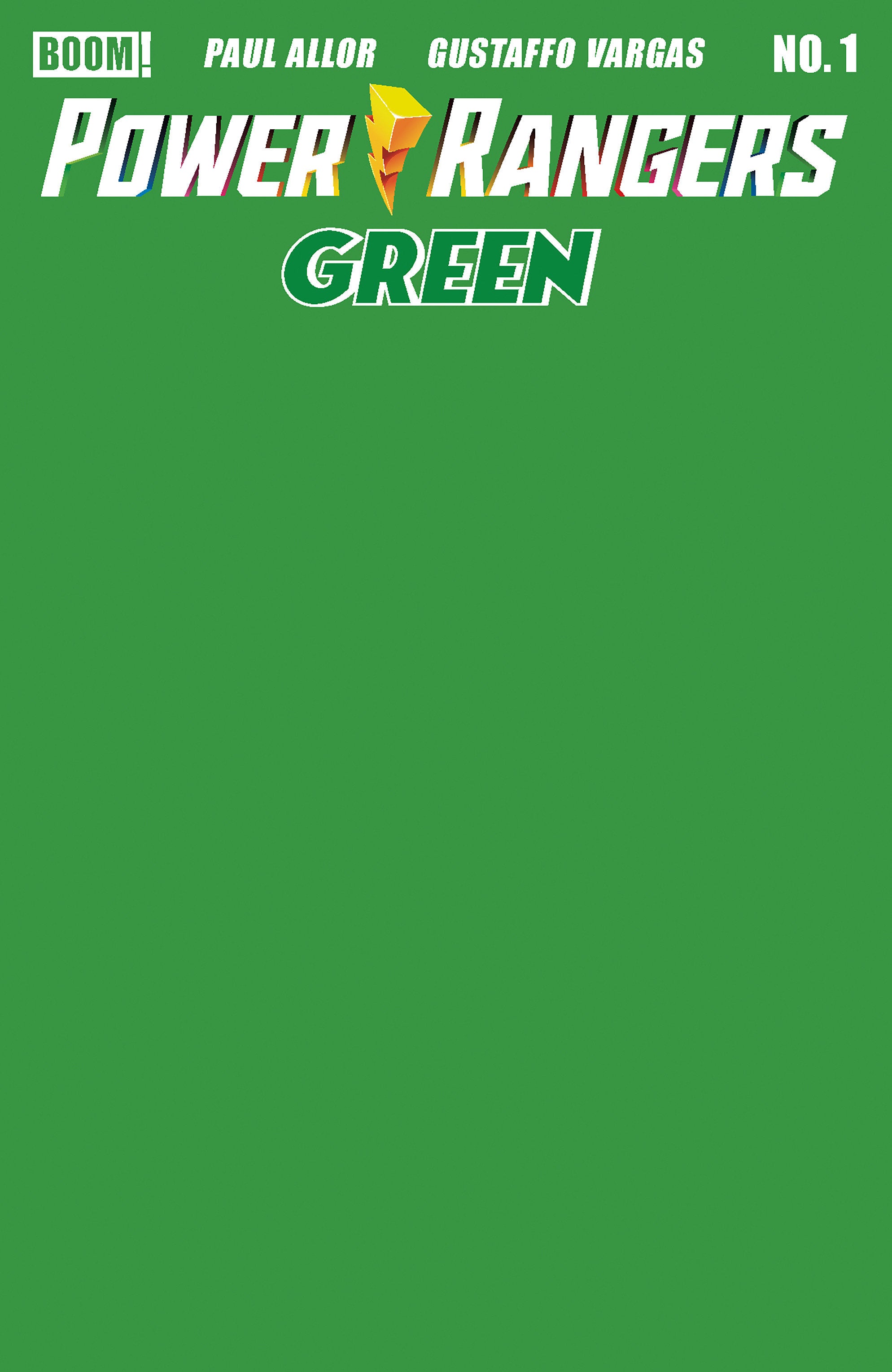 Power Rangers Green #1 E Green Blank Sketch Variant | Odin's Place