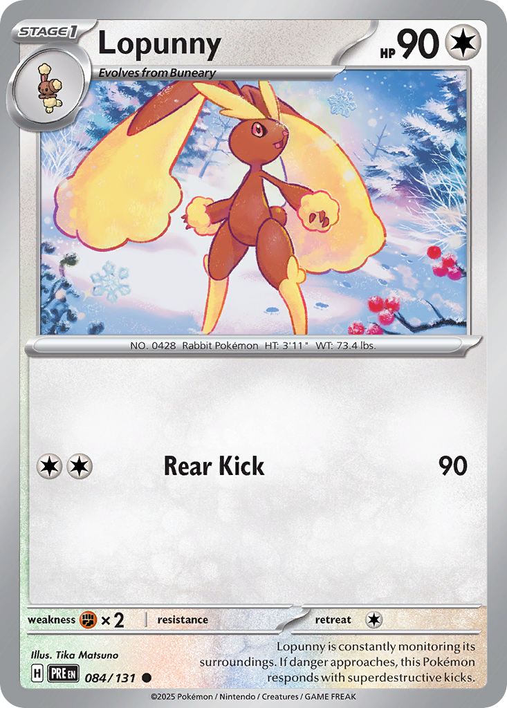 Lopunny (084/131) (Master Ball Pattern) [Scarlet & Violet: Prismatic Evolutions] | Odin's Place
