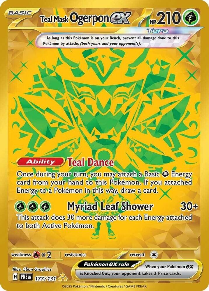 Teal Mask Ogerpon ex (177/131) [Scarlet & Violet: Prismatic Evolutions] | Odin's Place
