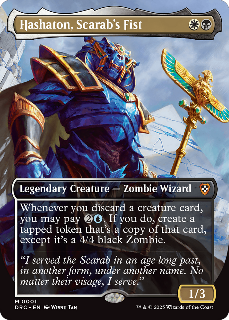 Hashaton, Scarab's Fist (Borderless) [Aetherdrift Commander] | Odin's Place