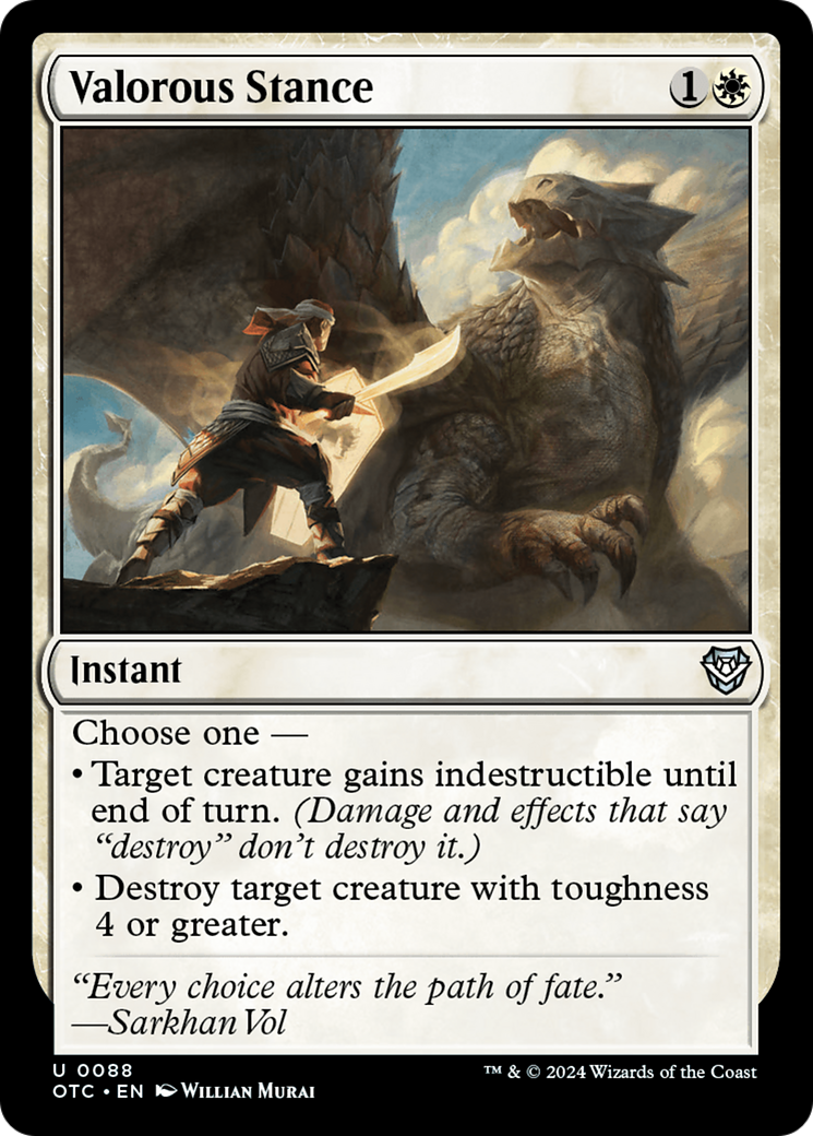 Valorous Stance [Outlaws of Thunder Junction Commander] | Odin's Place