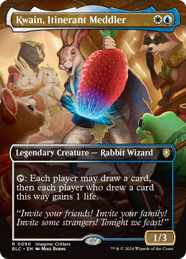 Kwain, Itinerant Meddler (Borderless) [Bloomburrow Commander] | Odin's Place