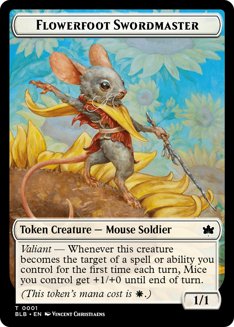 Rabbit // Flowerfoot Swordmaster Double-Sided Token [Bloomburrow Tokens] | Odin's Place