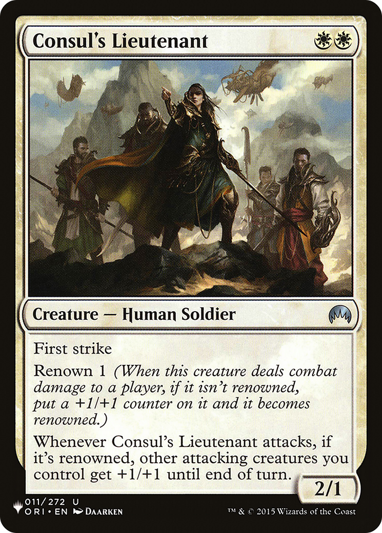 Consul's Lieutenant [The List] | Odin's Place
