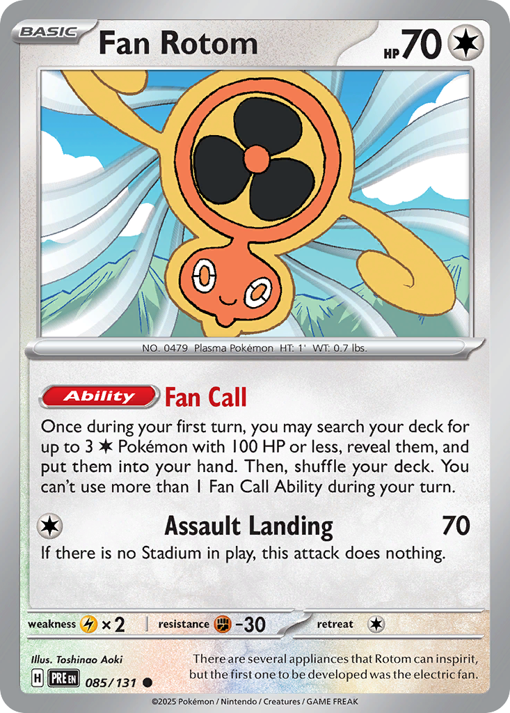 Fan Rotom (085/131) (Master Ball Pattern) [Scarlet & Violet: Prismatic Evolutions] | Odin's Place