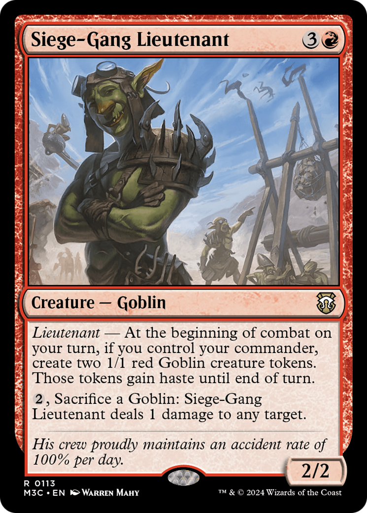 Siege-Gang Lieutenant [Modern Horizons 3 Commander] | Odin's Place