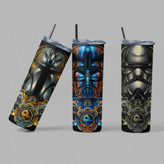 The Geek Boutique: Sci Fi Helmet Trio Movie and Tv Inspired Blue Glow Tumbler | Odin's Place