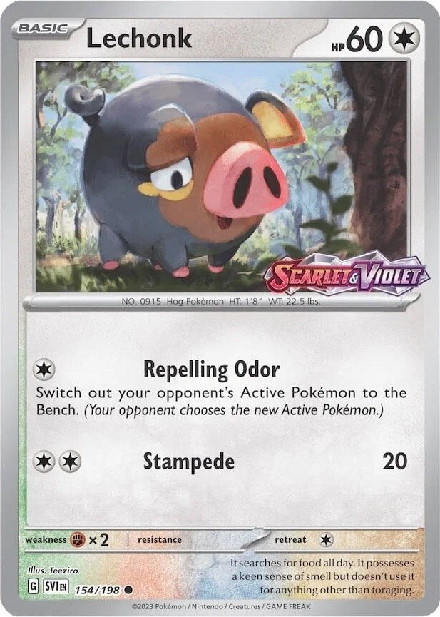 Lechonk (154/198) (Store Promo) [Scarlet & Violet: Black Star Promos] | Odin's Place