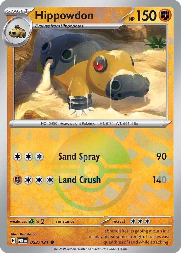 Hippowdon (053/131) (Poke Ball Pattern) [Scarlet & Violet: Prismatic Evolutions] | Odin's Place