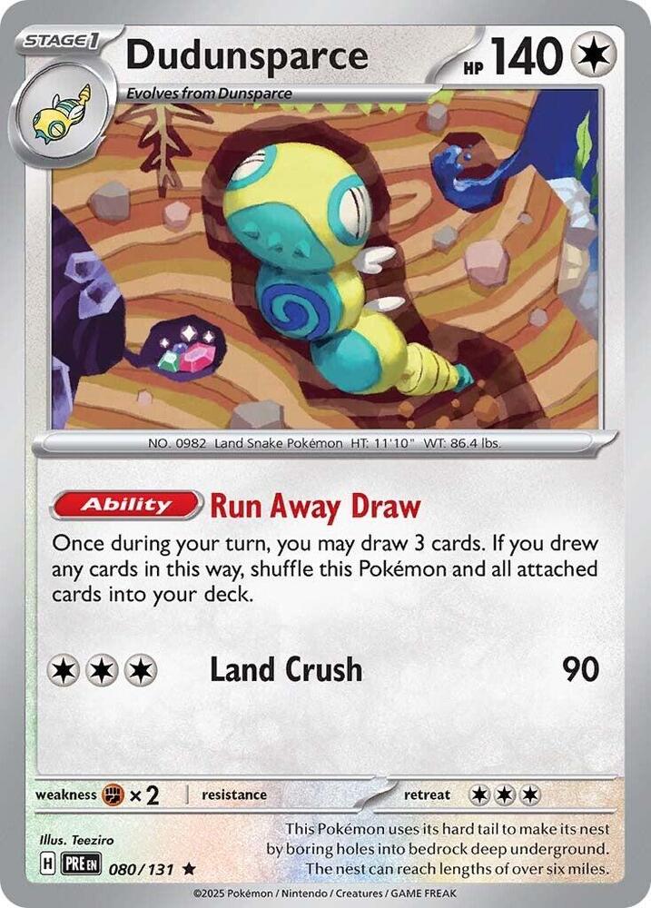 Dudunsparce (080/131) [Scarlet & Violet: Prismatic Evolutions] | Odin's Place