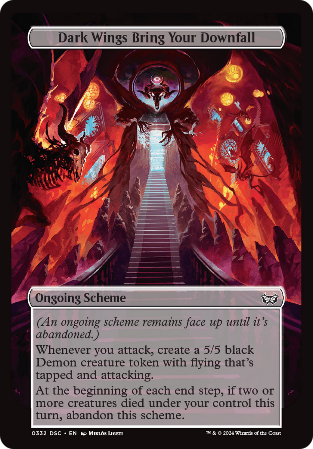 Dark Wings Bring Your Downfall (Full Art) [Duskmourn: Archenemy] | Odin's Place