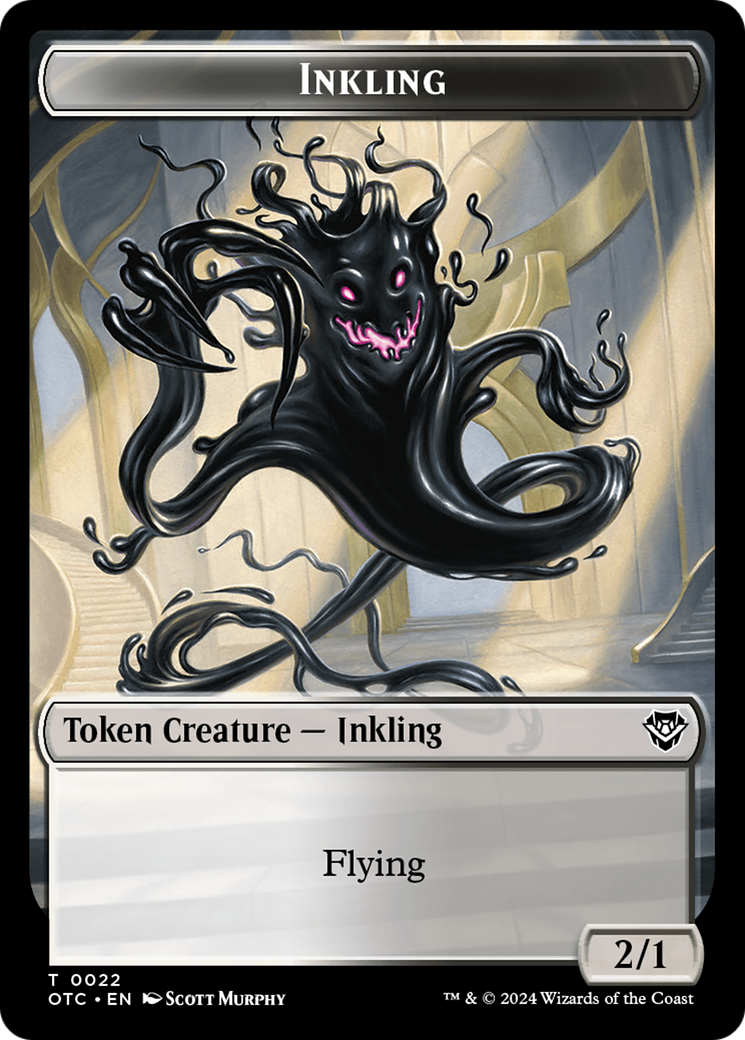 Inkling // Treasure Double-Sided Token [Outlaws of Thunder Junction Commander Tokens] | Odin's Place