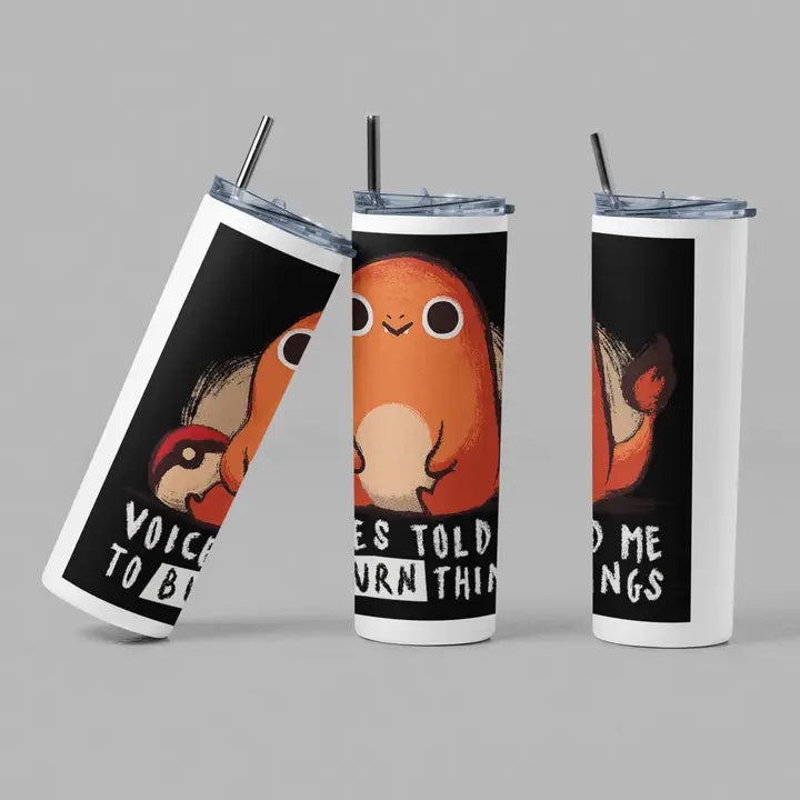 The Geek Boutique: Char Burn Voices Anime Video Game Inspired Red Glow Tumbler | Odin's Place