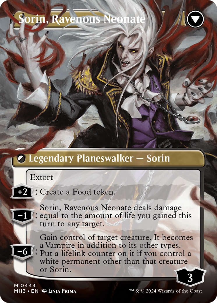 Sorin of House Markov // Sorin, Ravenous Neonate (Borderless) [Modern Horizons 3] | Odin's Place