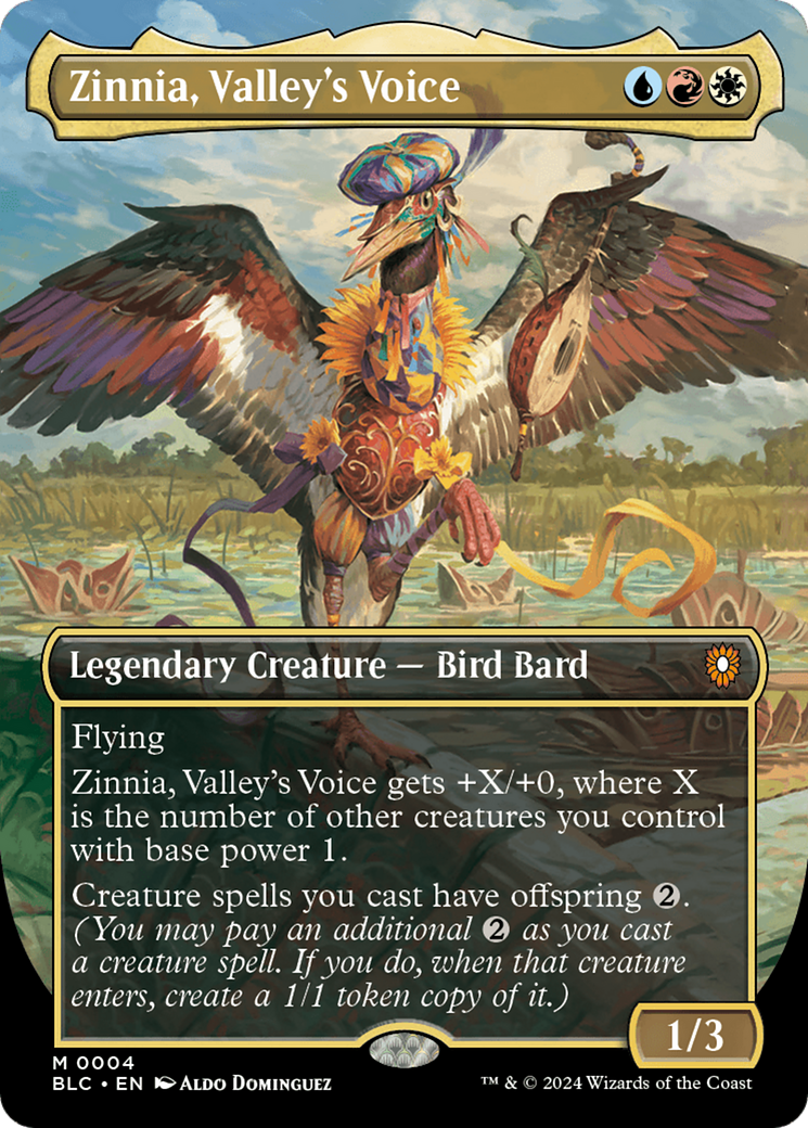 Zinnia, Valley's Voice (Borderless) [Bloomburrow Commander] | Odin's Place