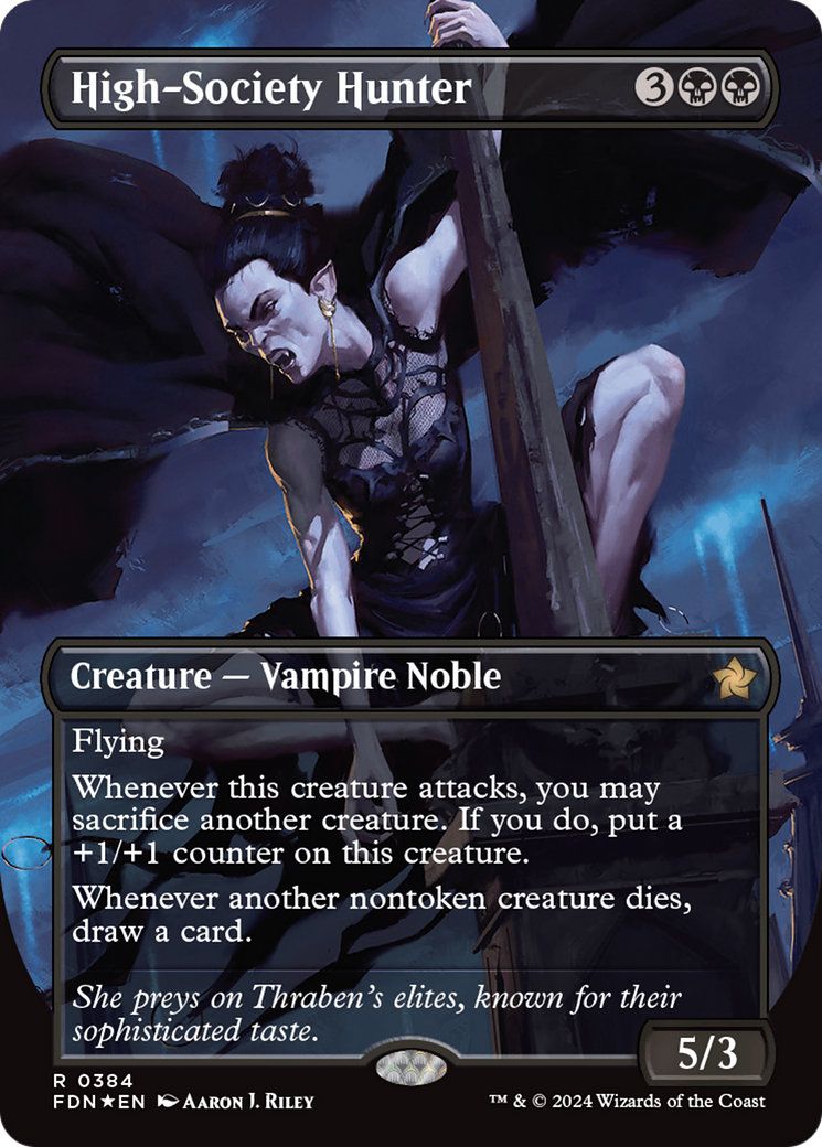 High-Society Hunter (Borderless) (Mana Foil) [Foundations] | Odin's Place