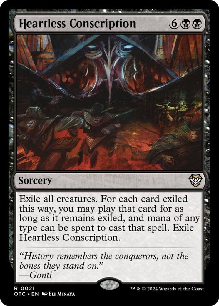 Heartless Conscription [Outlaws of Thunder Junction Commander] | Odin's Place