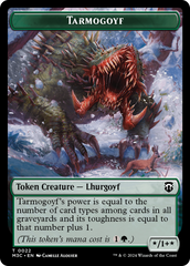 Tarmogoyf (Ripple Foil) // Goblin Double-Sided Token [Modern Horizons 3 Commander Tokens] | Odin's Place