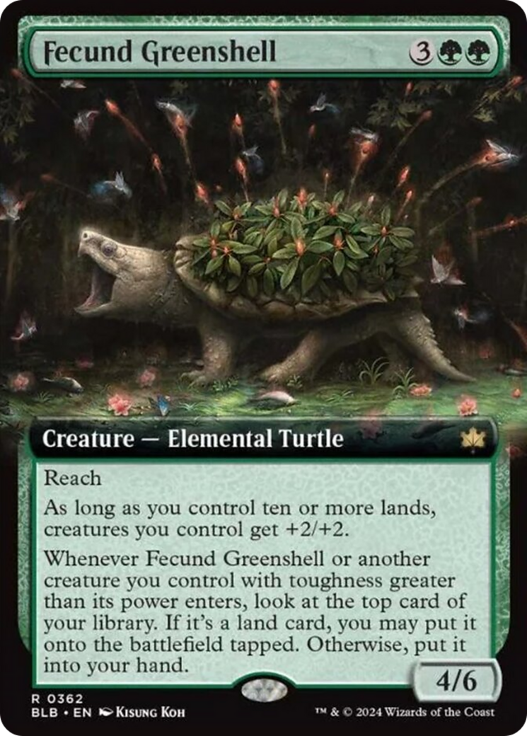 Fecund Greenshell (Extended Art) [Bloomburrow] | Odin's Place
