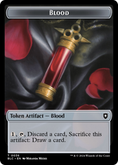 Spider // Blood Double-Sided Token [Bloomburrow Commander Tokens] | Odin's Place