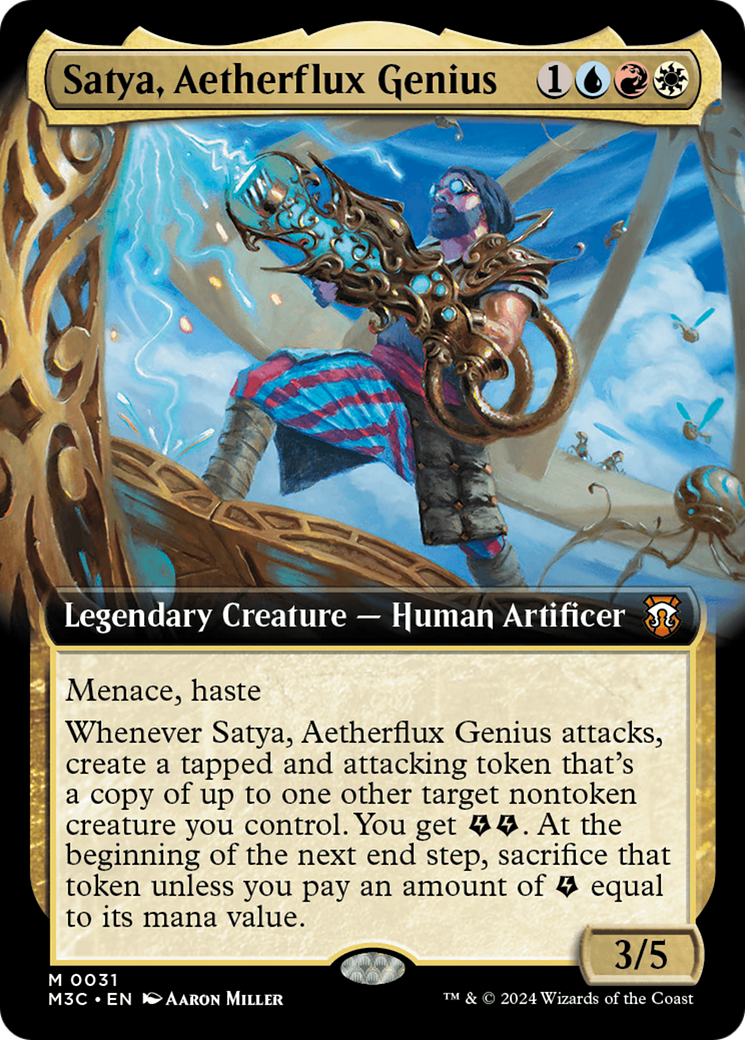 Satya, Aetherflux Genius (Extended Art) [Modern Horizons 3 Commander] | Odin's Place