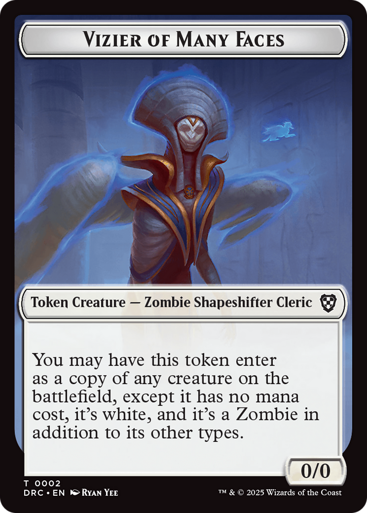 Angel of Sanctions // Vizier of Many Faces Double-Sided Token [Aetherdrift Commander] | Odin's Place