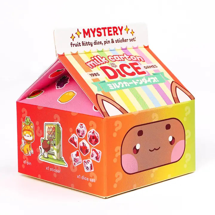 1985 Games: Milk Carton Mystery Dice Different Fruit Kawaii Cats Blind Box | Odin's Place