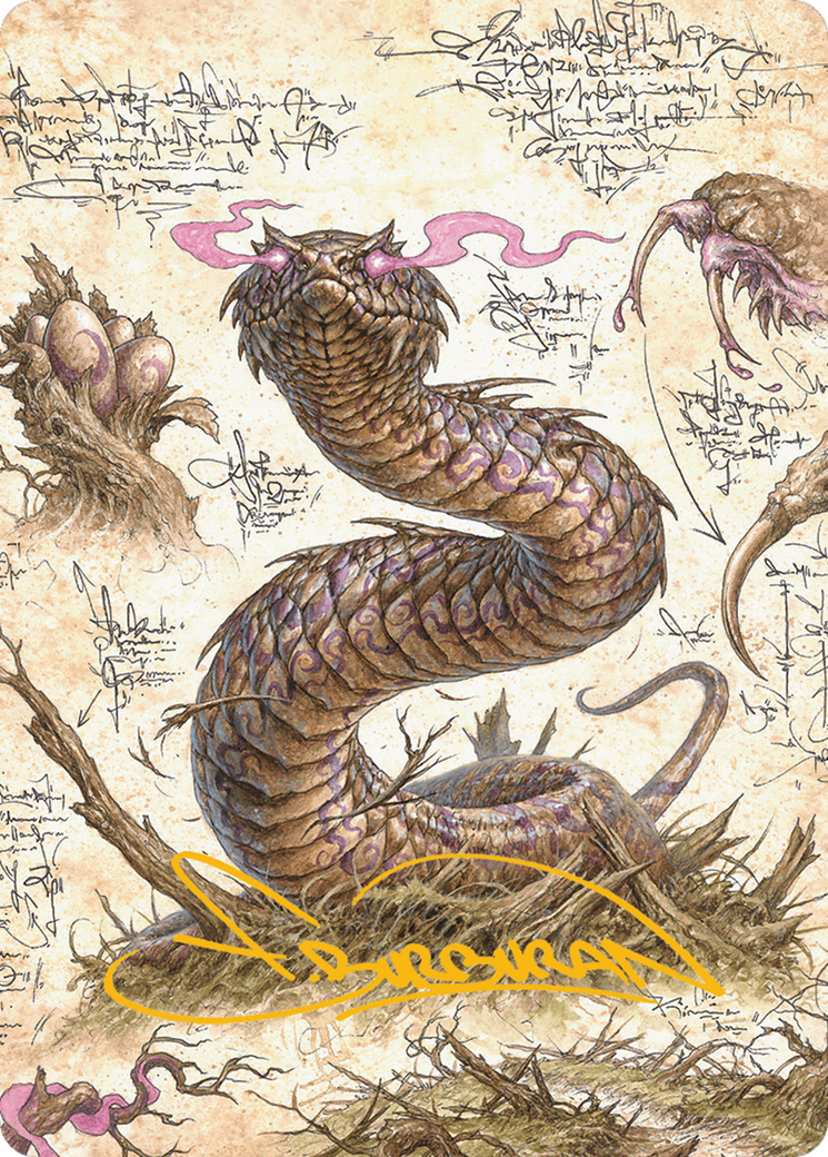 Rottenmouth Viper Art Card (Gold-Stamped Signature) [Bloomburrow Art Series] | Odin's Place