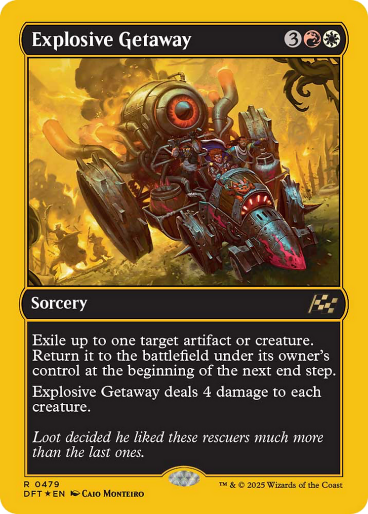Explosive Getaway (First-Place Foil) [Aetherdrift] | Odin's Place