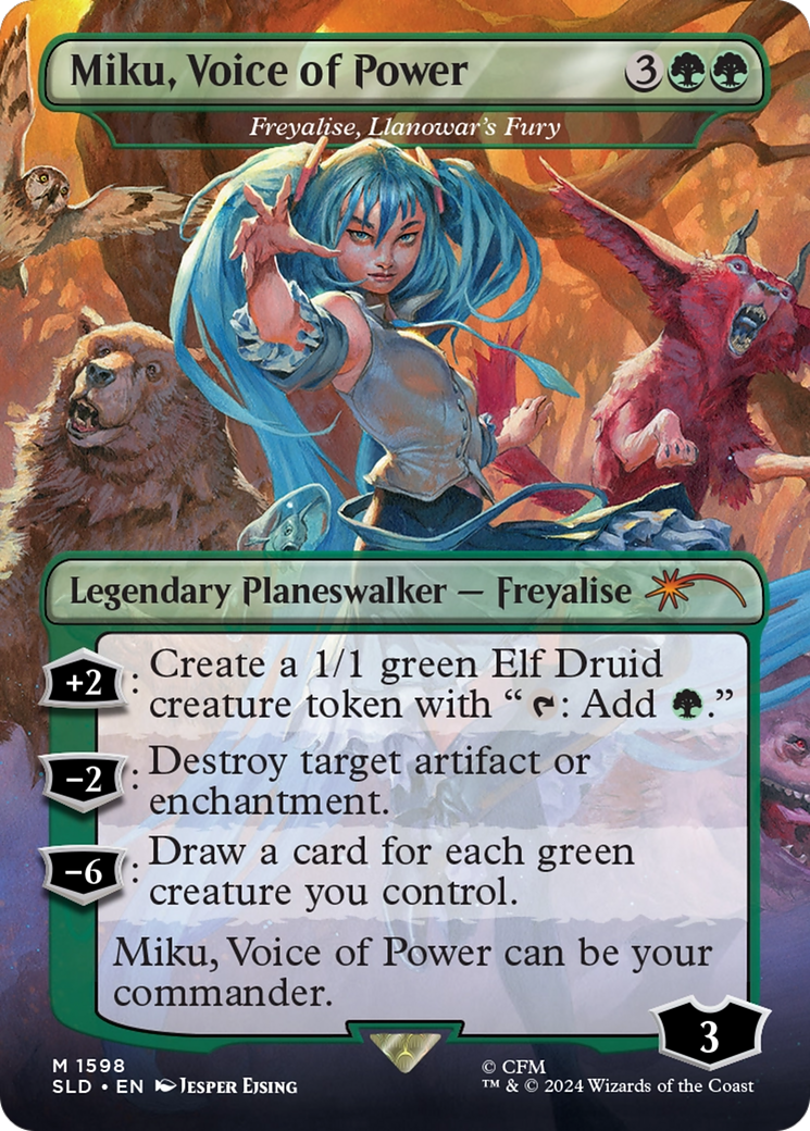 Miku, Voice of Power - Freyalise, Llanowar's Fury [Secret Lair Drop Series] | Odin's Place