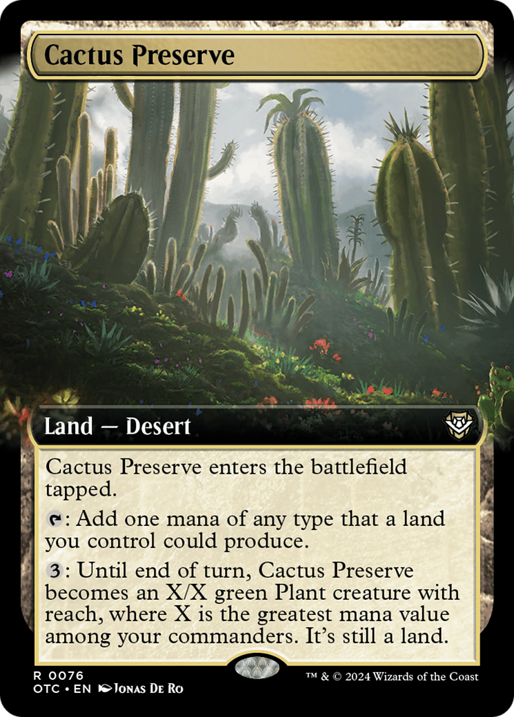 Cactus Preserve (Extended Art) [Outlaws of Thunder Junction Commander] | Odin's Place