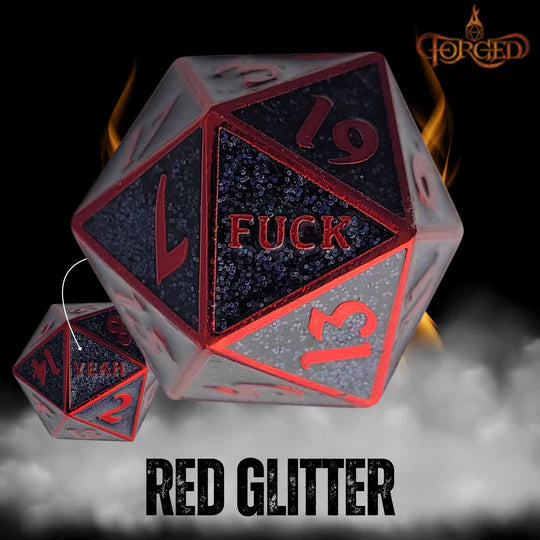 Forged Gaming: F*ck Yeah D20 Metal RPG Dice | Odin's Place