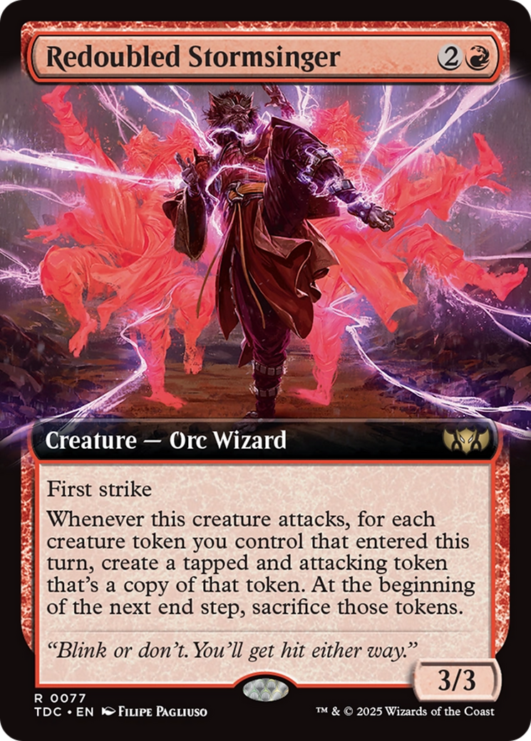 Redoubled Stormsinger (Extended Art) [Tarkir: Dragonstorm Commander] | Odin's Place