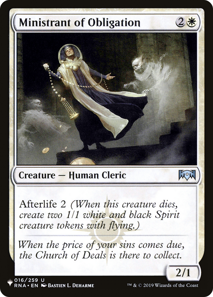Ministrant of Obligation [The List] | Odin's Place