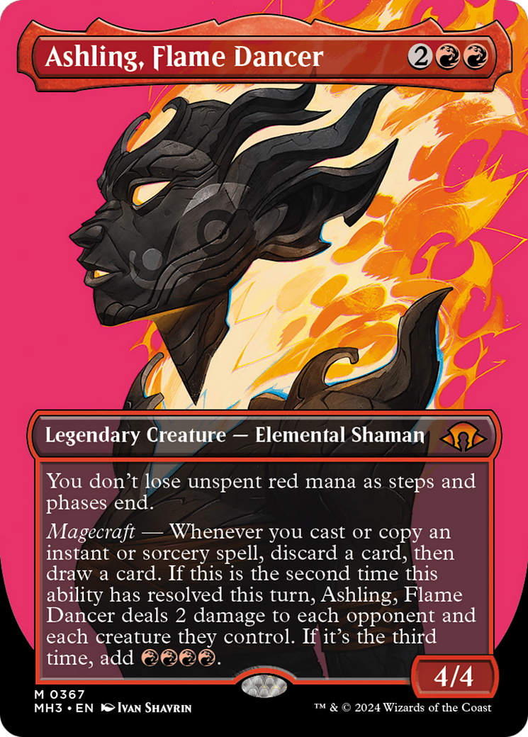 Ashling, Flame Dancer (Borderless) [Modern Horizons 3] | Odin's Place