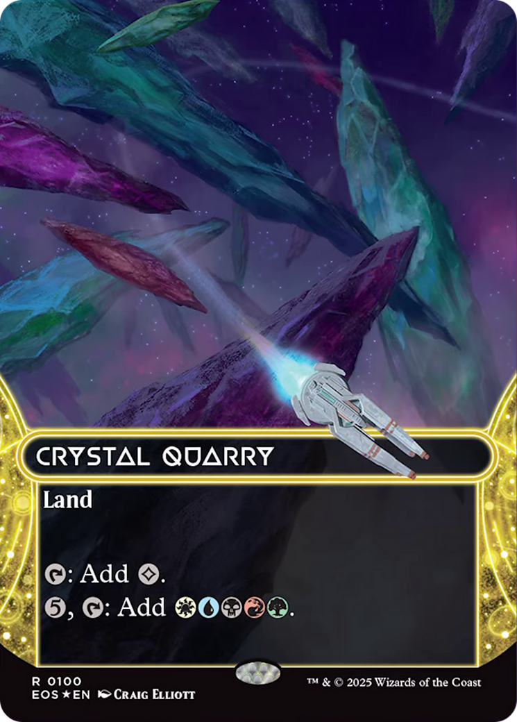 Crystal Quarry (0100) (Borderless) (Galaxy Foil) [Edge of Eternities: Stellar Sights] | Odin's Place