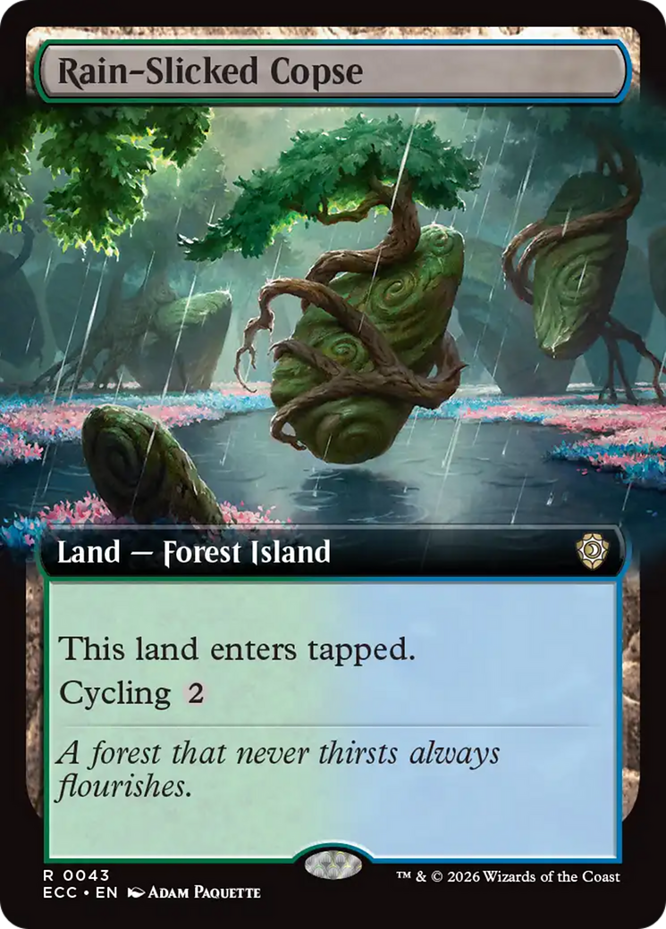 Rain-Slicked Copse (Extended Art) [Lorwyn Eclipsed Commander] | Odin's Place