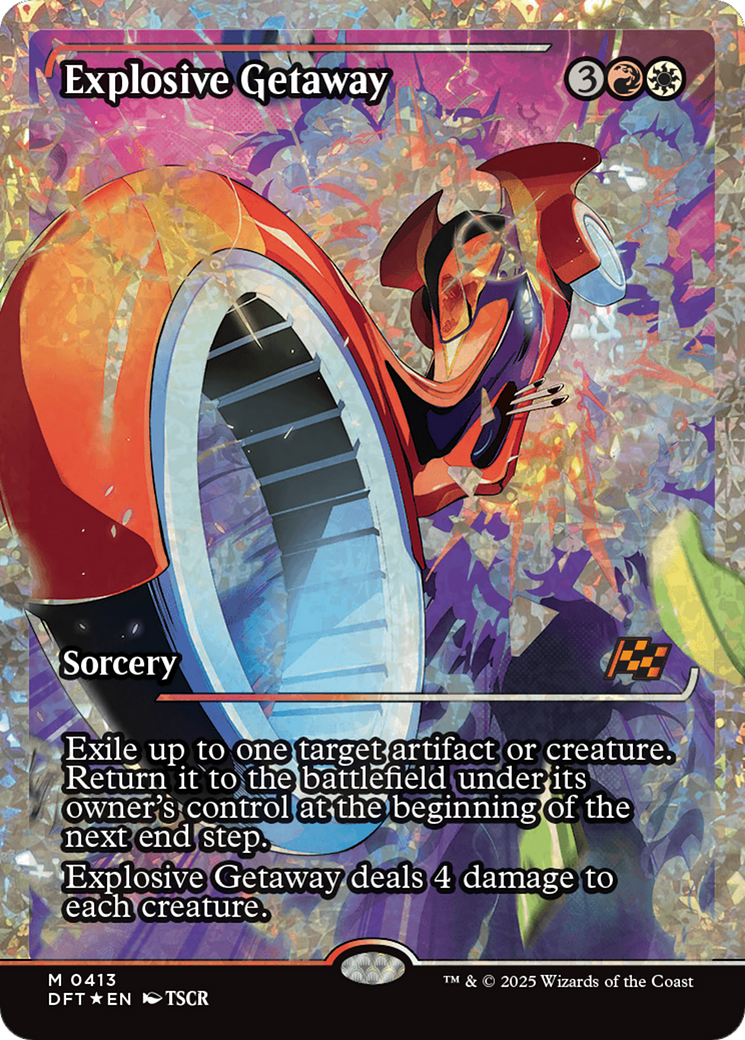 Explosive Getaway (Showcase) (Fracture Foil) [Aetherdrift] | Odin's Place
