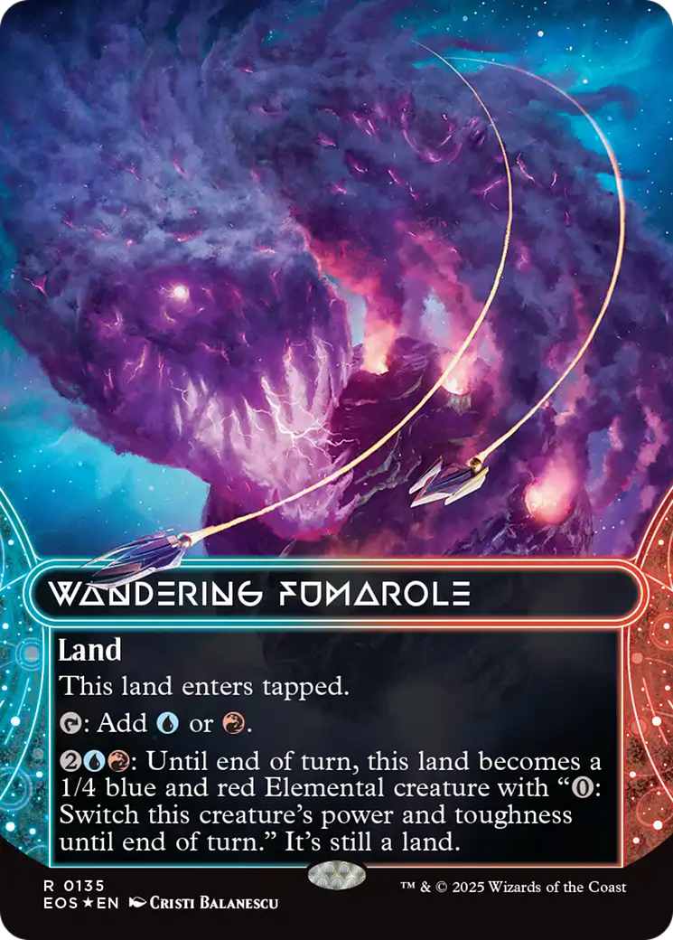 Wandering Fumarole (0135) (Borderless) (Galaxy Foil) [Edge of Eternities: Stellar Sights] | Odin's Place