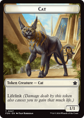 Cat (0027) // Phyrexian Goblin Double-Sided Token [Foundations Tokens] | Odin's Place