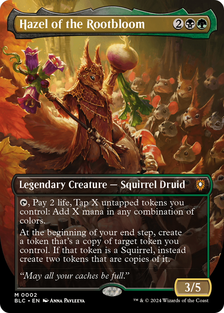 Hazel of the Rootbloom (Borderless) [Bloomburrow Commander] | Odin's Place
