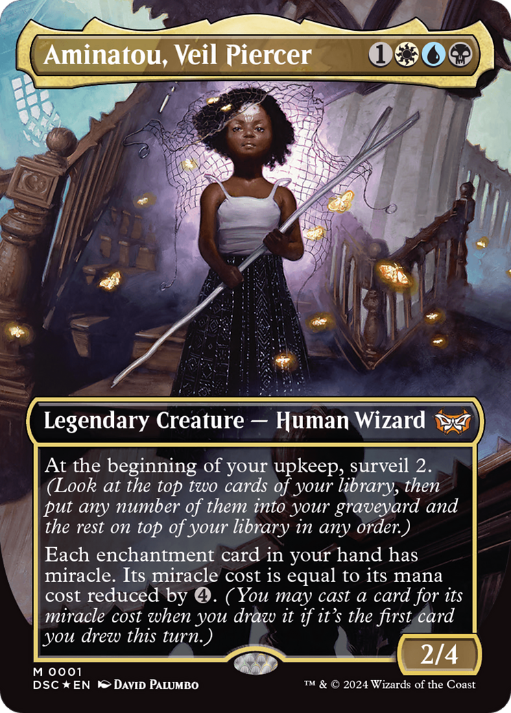Aminatou, Veil Piercer (Borderless) [Duskmourn: House of Horror Commander] | Odin's Place